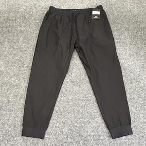 Under 5'10 Pace Performance Jogger Pants Mens 34 Black Woven Stretch Pockets